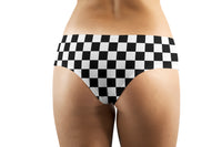 Thumbnail for Black & White Boxes Designed Women Panties & Shorts