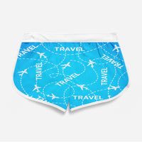 Thumbnail for Travel & Planes Designed Women Beach Style Shorts