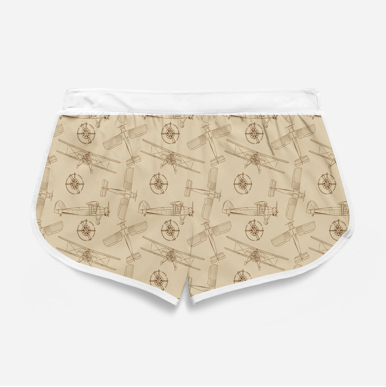 Very Cool Vintage Planes Designed Women Beach Style Shorts