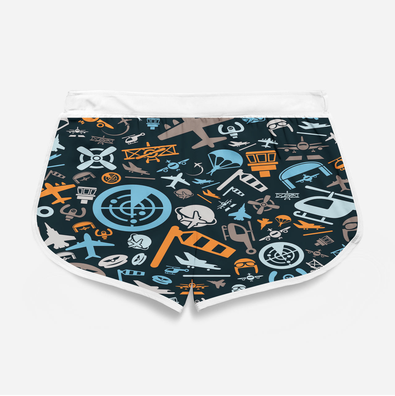 Aviation Icons Designed Women Beach Style Shorts