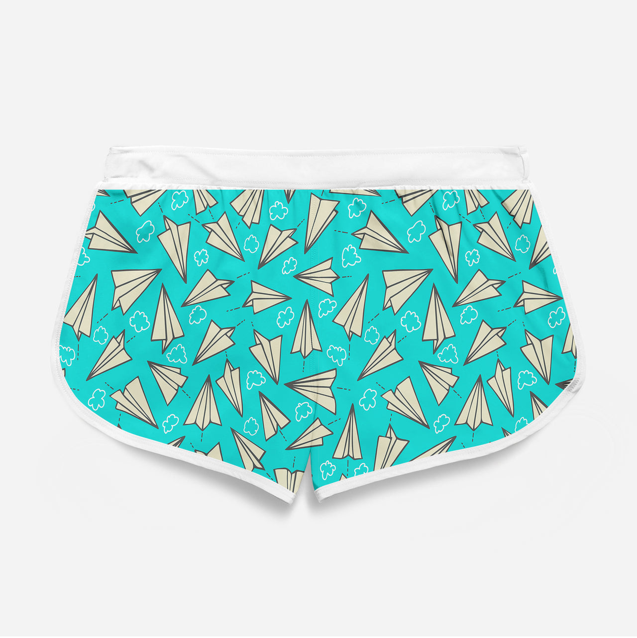 Super Cool Paper Airplanes Designed Women Beach Style Shorts