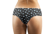 Thumbnail for Paper Airplanes (Gray) Designed Women Panties & Shorts