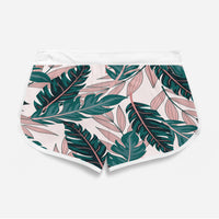 Thumbnail for Seamless Palm Leafs Designed Women Beach Style Shorts