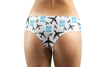 Thumbnail for Fly Be Free White Designed Women Panties & Shorts
