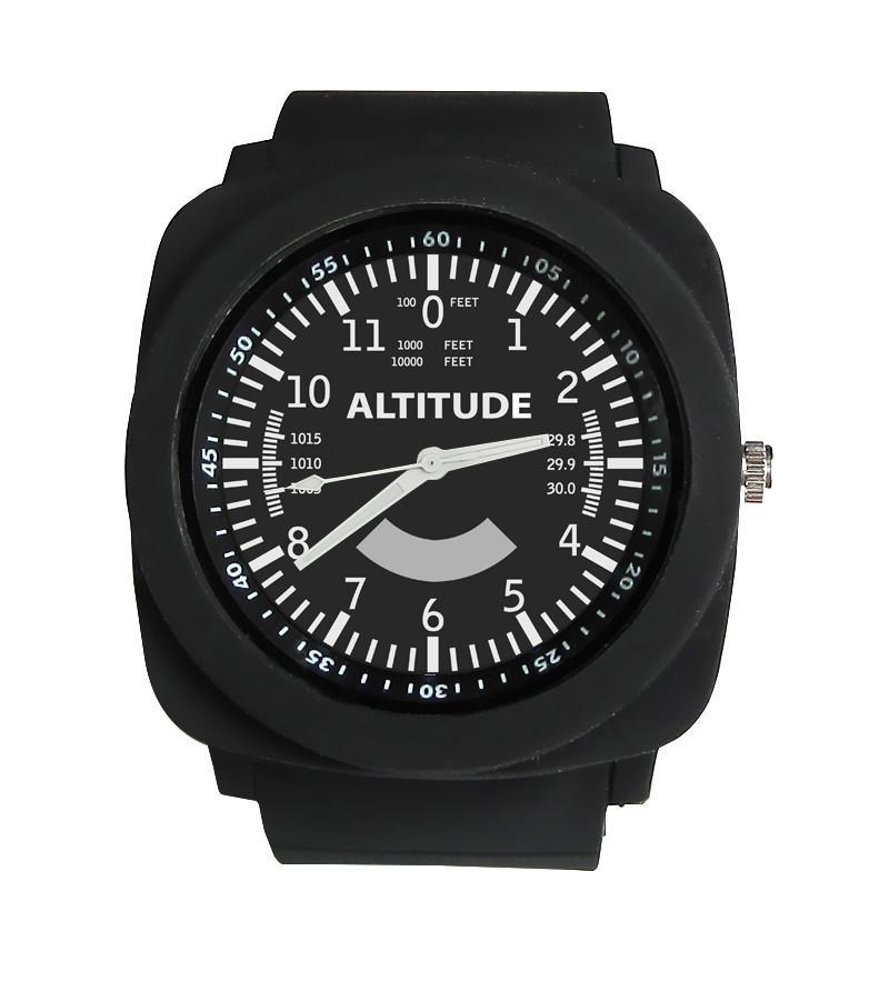 Airplane Instrument Series (Altitude) Rubber Strap Watches