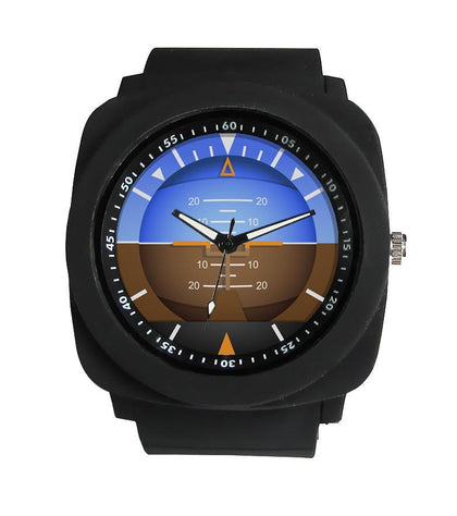Airplane Instrument Series (Gyro Horizon 2) Rubber Strap Watches