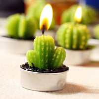 Thumbnail for Artificial Green Cactus Candle & Perfect Decoration