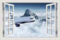 Thumbnail for Beautiful Jet & Mountain View Behind Printed Wall Stickers