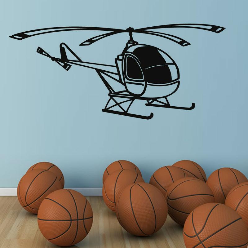 Bell Style Helicopter Designed Wall Stickers