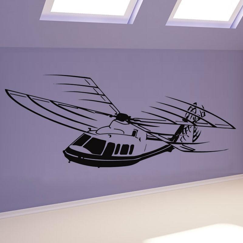 Big Helicopter Designed Wall Stickers