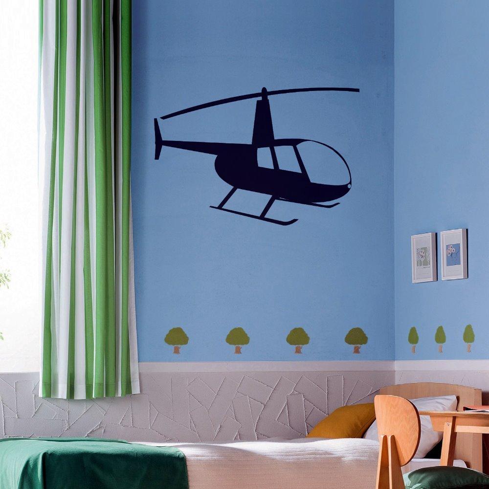 Big Helicopter Silhouette Designed Wall Stickers