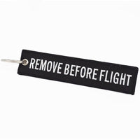 Thumbnail for Black Remove Before Flight Designed Key Chains