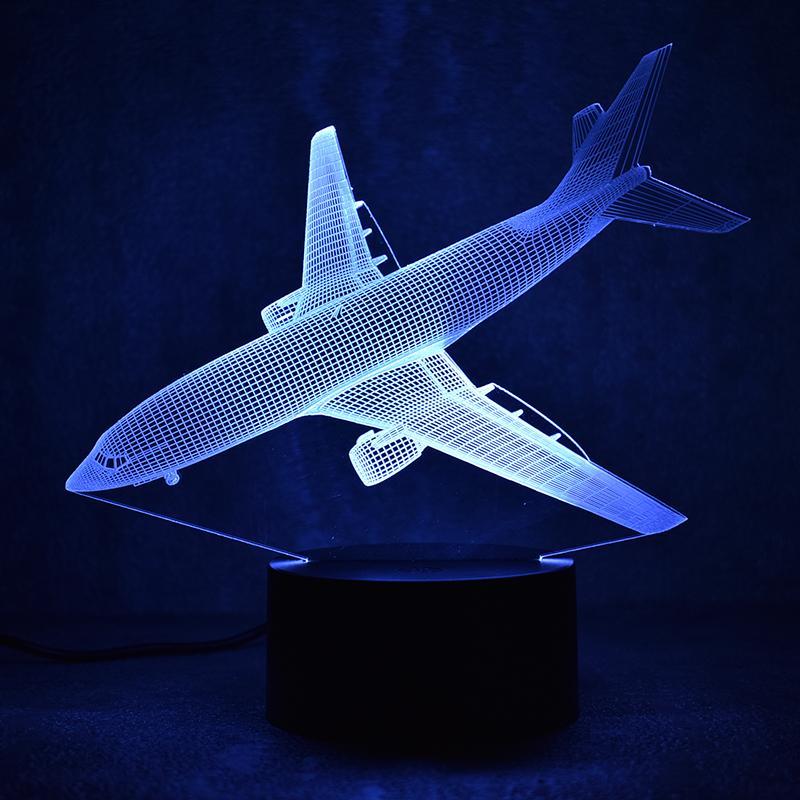 Boeing 737 Designed 3D "7 Colour" Night Lamps