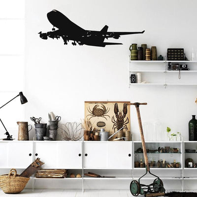 Boeing 747 aviation themed wall sticker, weather-resistant vinyl.