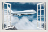 Boeing 747 Over the Clouds Printed Wall Stickers