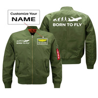 Thumbnail for Born To Fly Printed Pilot Jackets (Customizable)