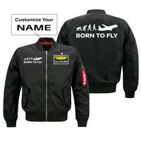 Thumbnail for Born To Fly Printed Pilot Jackets (Customizable)