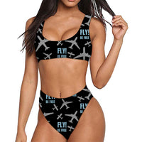 Thumbnail for Fly Be Free Black Designed Women Bikini Set Swimsuit