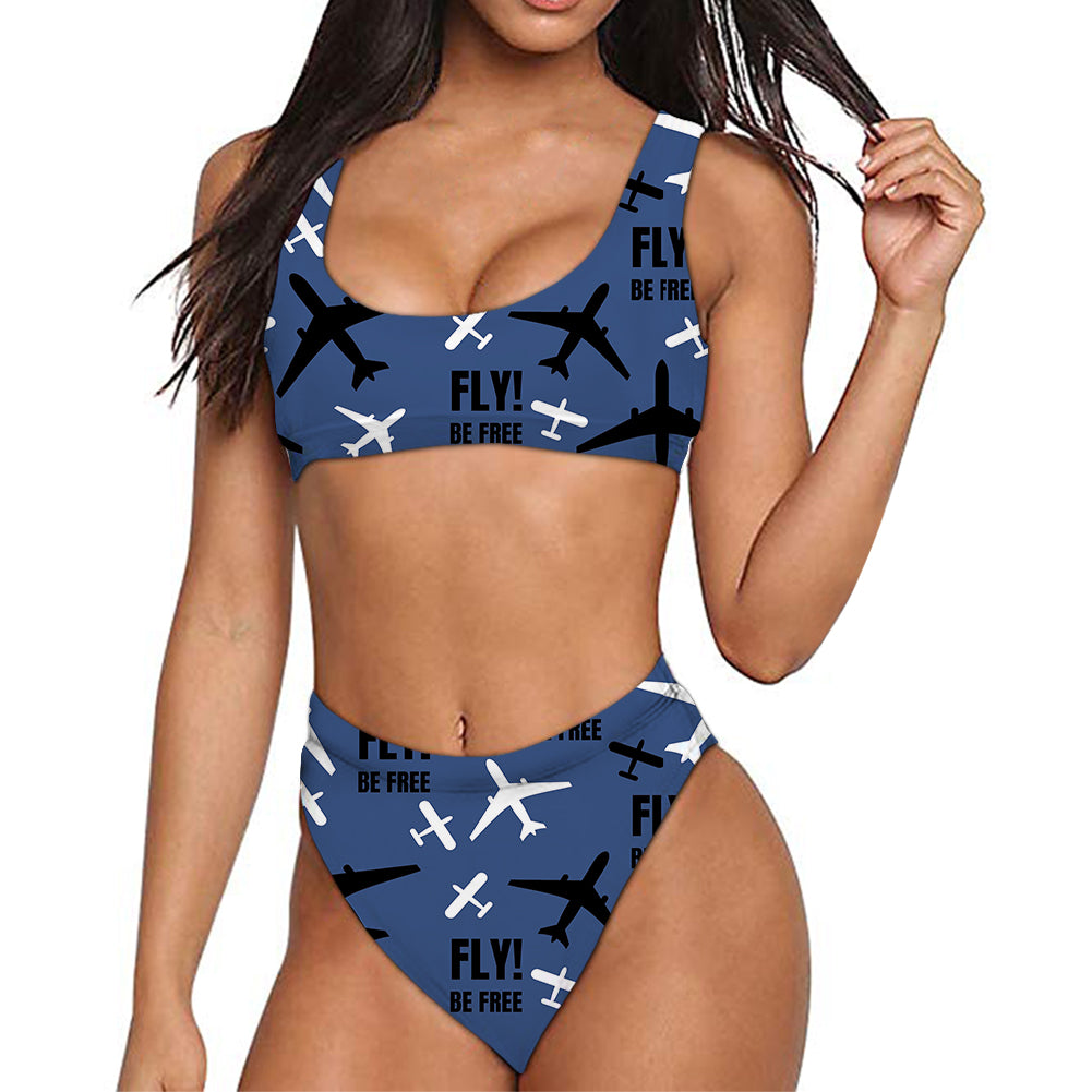 Fly Be Free Blue Designed Women Bikini Set Swimsuit