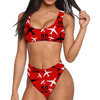 Thumbnail for Fly Be Free Red Designed Women Bikini Set Swimsuit