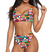 Thumbnail for World Flags Designed Women Bikini Set Swimsuit