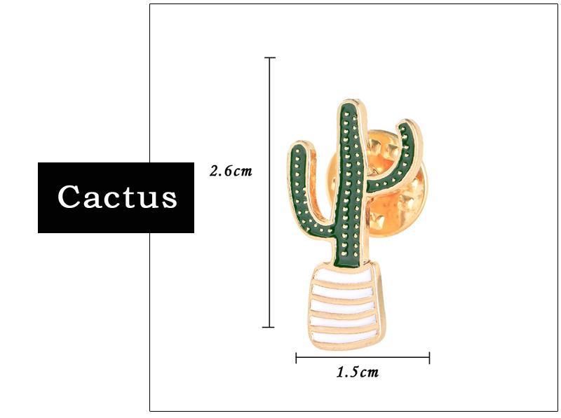 Cactus Designed Brooches