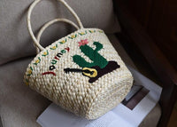 Thumbnail for Cactus Designed Shoulder & Beach Bag