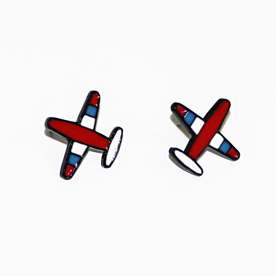 Cartoon Designed Airplane Shape Earrings
