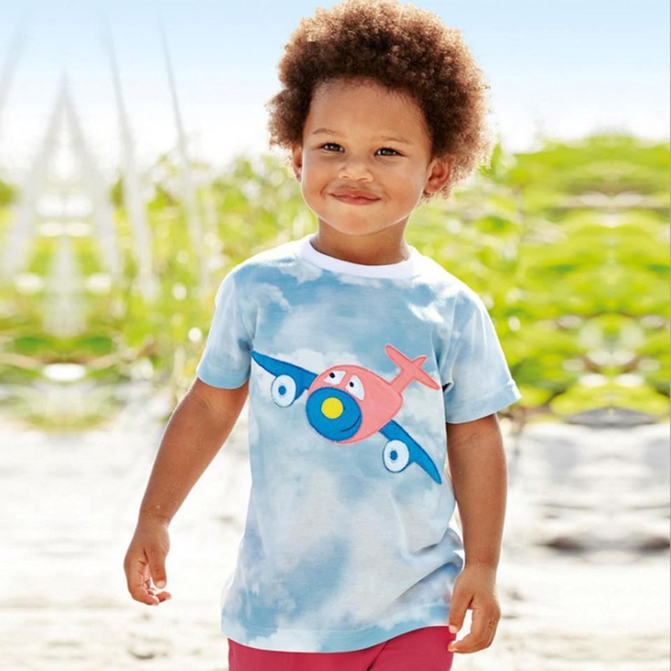 Clouds & Cute Airplane Designed Babies & Kids T-Shirts