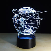 Thumbnail for Customisable Airplane Shape 3D Lamp - view 3