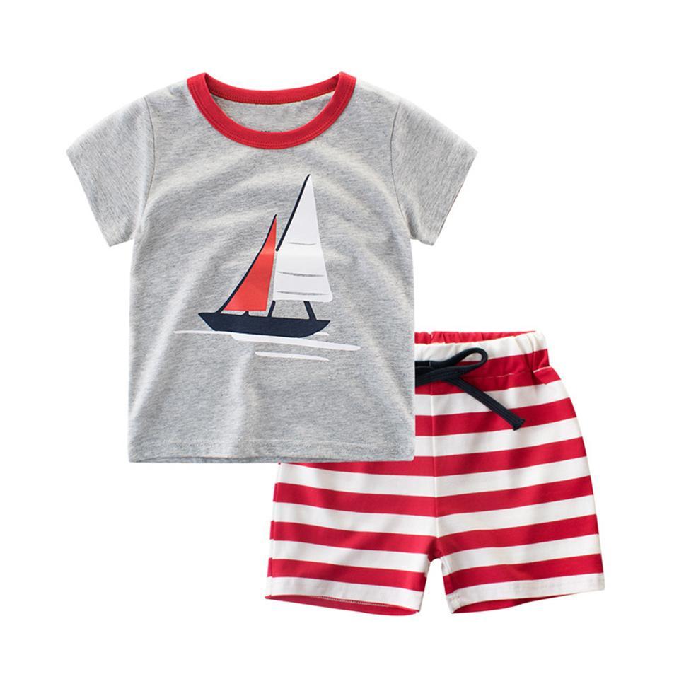 Colourful Propeller Printed T-Shirt & Shorts for Babies & Kids