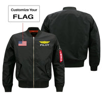 Thumbnail for Custom Flag & Pilot Badge Designed Pilot Jackets