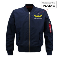 Thumbnail for Custom Name with Badge 2 Designed Pilot Jackets