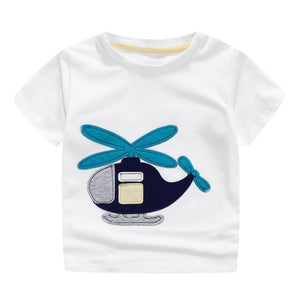 Cute Helicopter Pattern Printed Babies & Kids Shirt