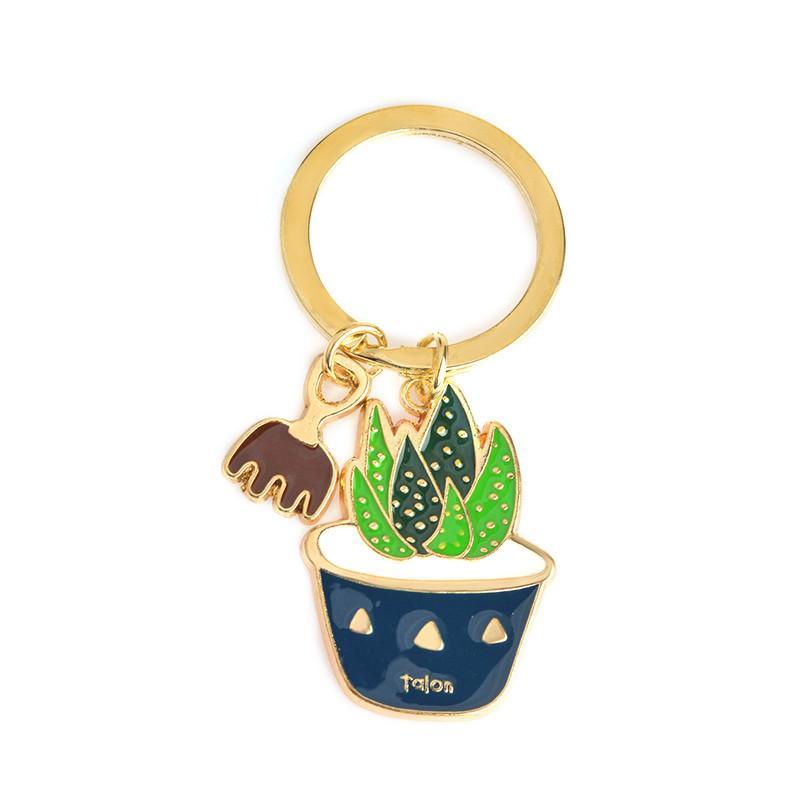 Cute Kawaii Potted Cactus Succulents Key Chains