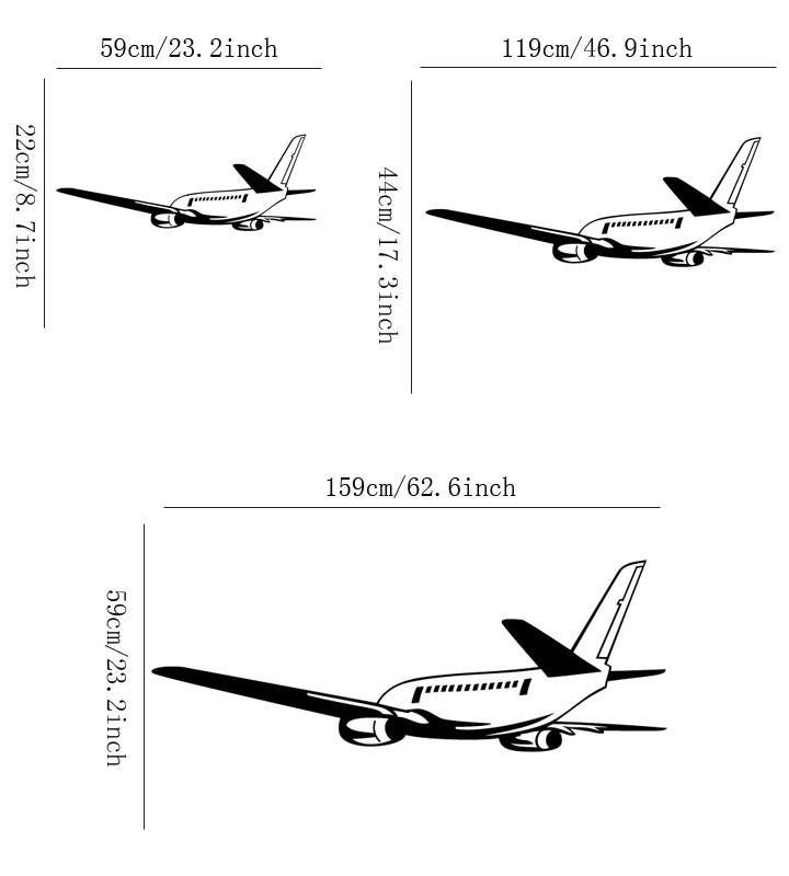 Departing Aircraft Designed Wall Stickers