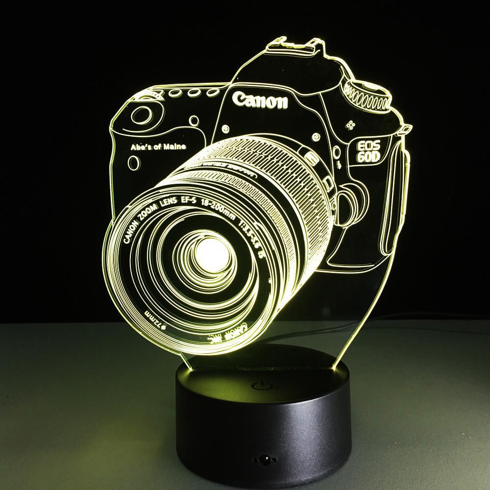 DSLR Camera Designed 3D Night Lamp
