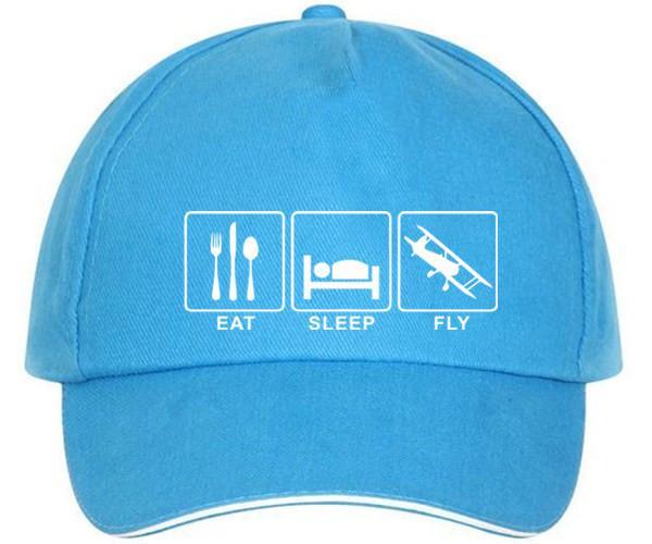 Eat Sleep Fly Designed Hats