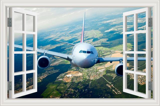 Face to Face with Airbus A330 over the Sky Printed Wall Stickers