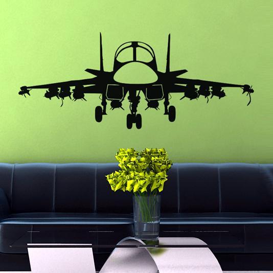 Face to Face with Military Jet Designed Wall Sticker