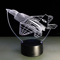 Thumbnail for Fighter Jet Designed 3D Night Lamps