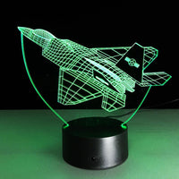 Thumbnail for Fighter Jet Designed 3D Night Lamps