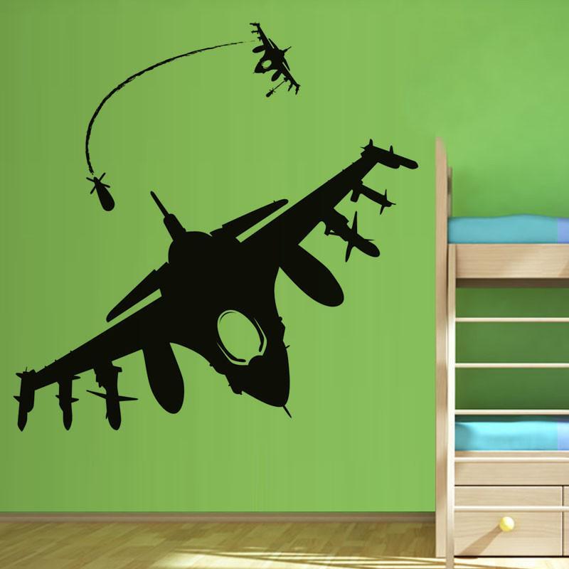 Fighter Jet F16 Printed Wall Stickers