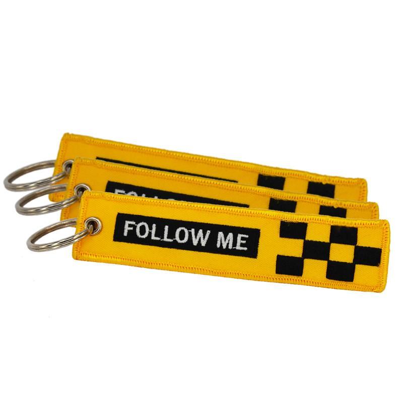 Follow Me (Yellow) Designed Key Chains
