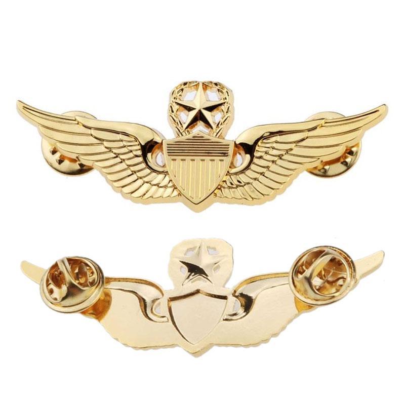 Golden WWII USAF Designed Pilot Badge