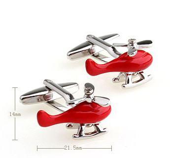 Helicopter Shaped Cuff Links