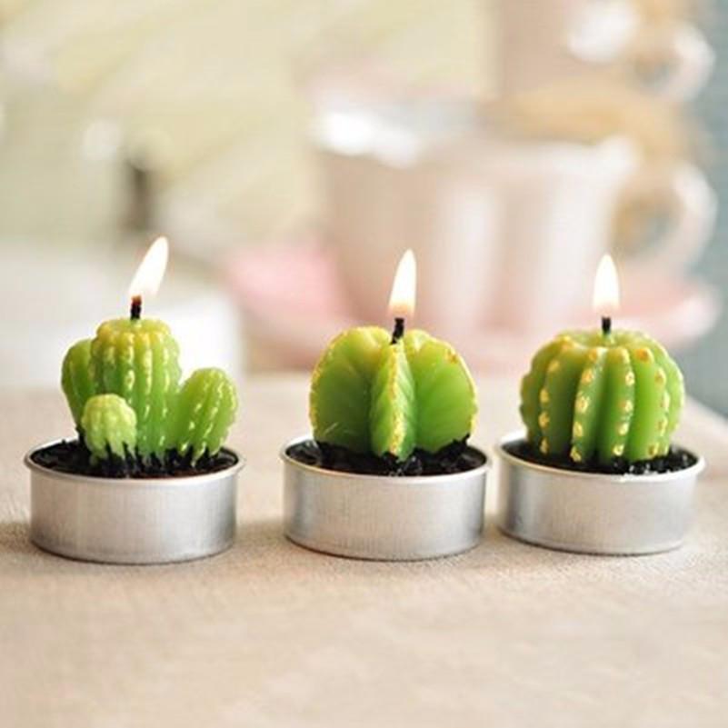 Home Decor Mini Cactus Candles