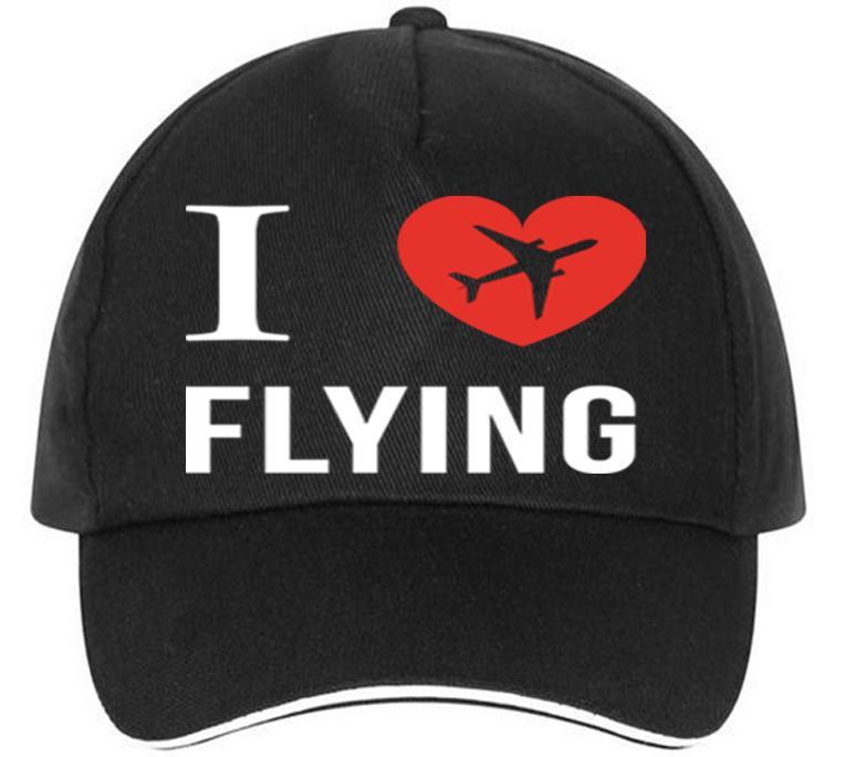 I Love Flying Designed Hats