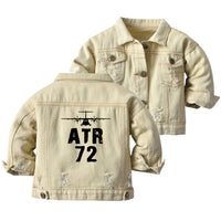 Thumbnail for ATR-72 & Plane Designed Children Denim Jackets