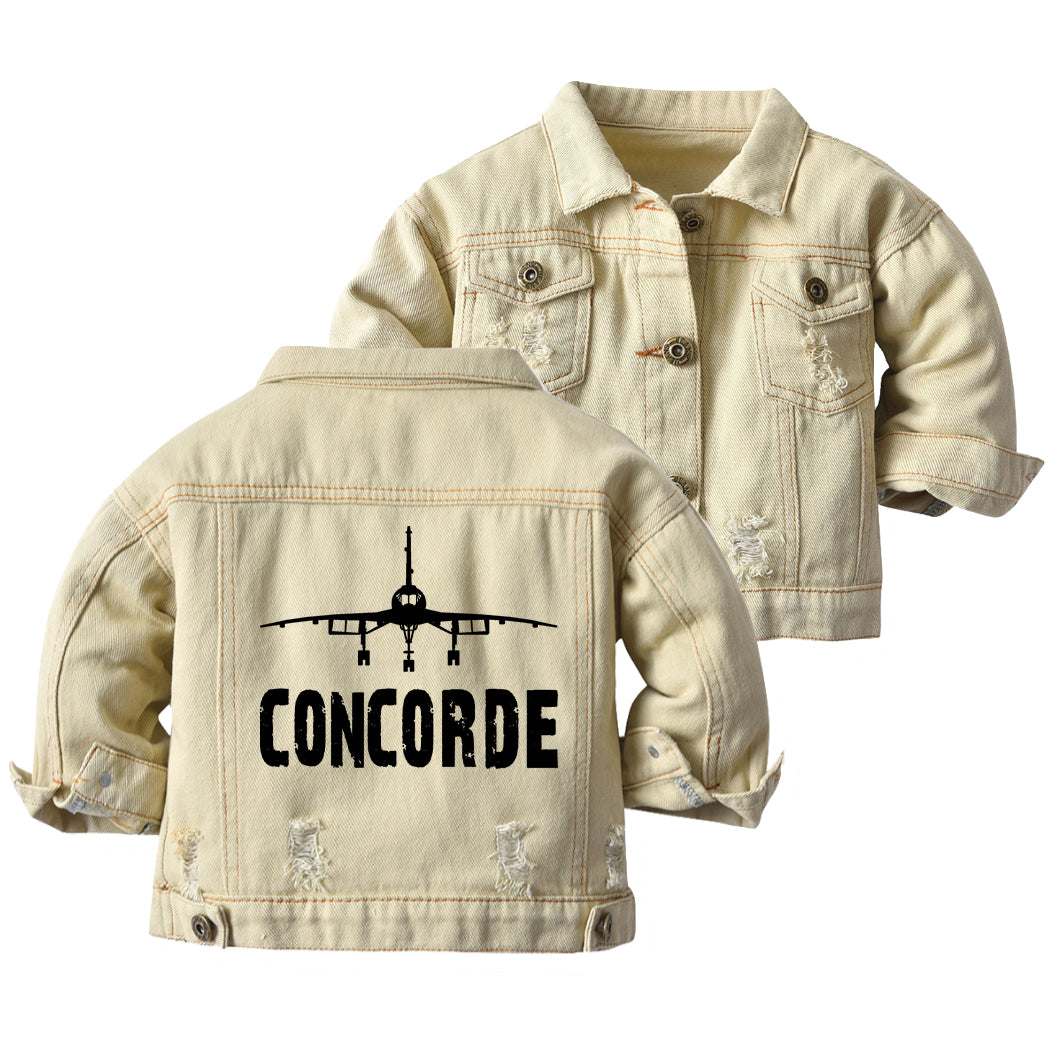Concorde & Plane Designed Children Denim Jackets
